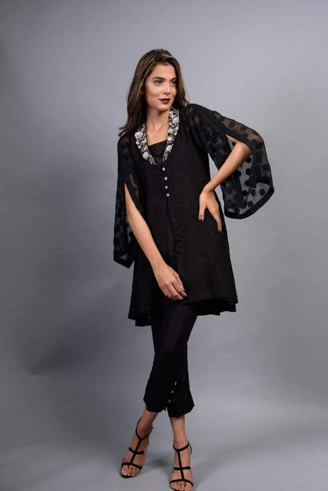 Yasmin Zaman - Black Onyx - Khaddi Chiffon - 1 Piece